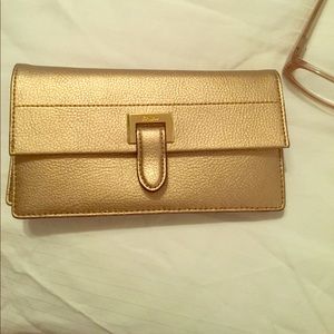 Ralph Lauren gold leather wallet